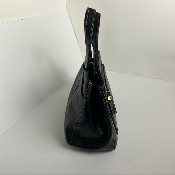 Relic Black Pebbled Leather Purse White Stitching RL 4381 Workwear Casual Bag - Picture 16 of 16